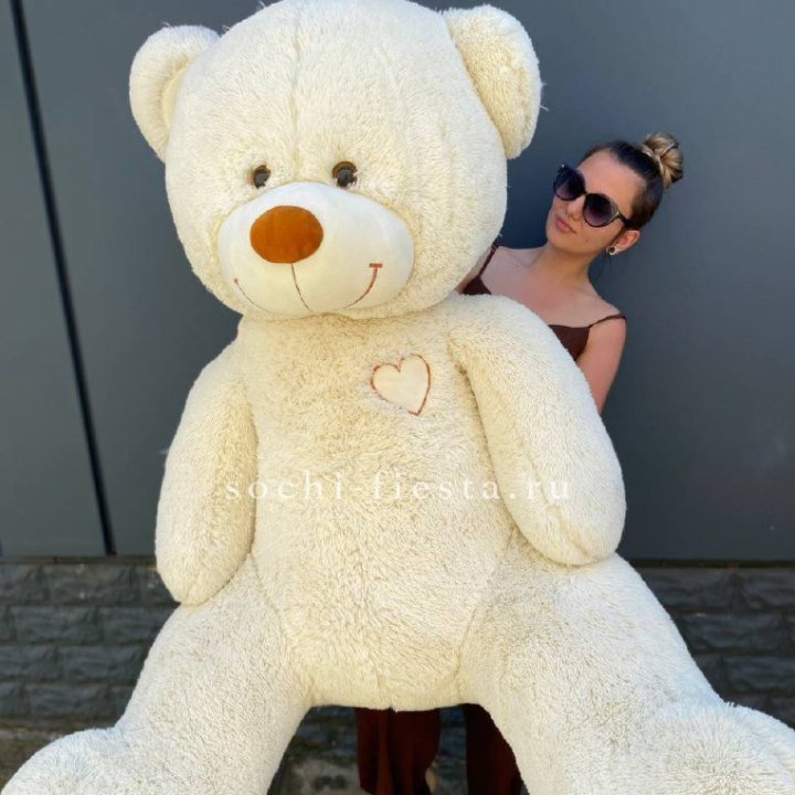 Белый плюшевый мишка большой в Ярославле
