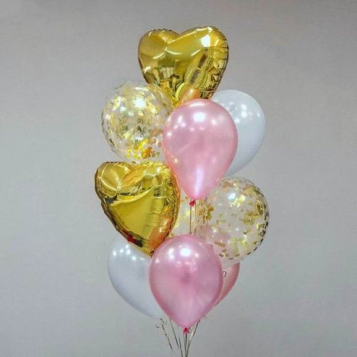 Облако шаров "Рози голд" в Ярославле