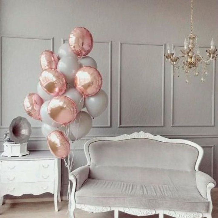 Фонтан шаров "Софт рози" в Ярославле