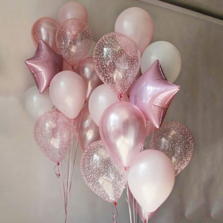 Фонтаны шаров "Розовый" в Ярославле