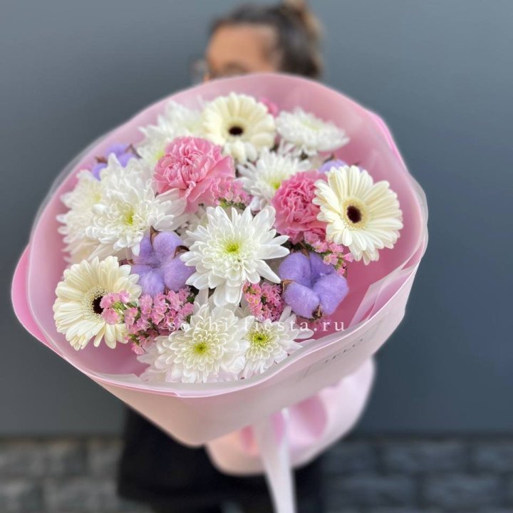 Букет цветов "Пинк спринг" в Ярославле