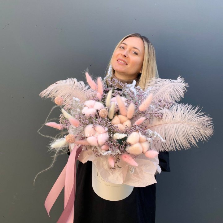 Авторский бокс с сухоцветами в Ярославле