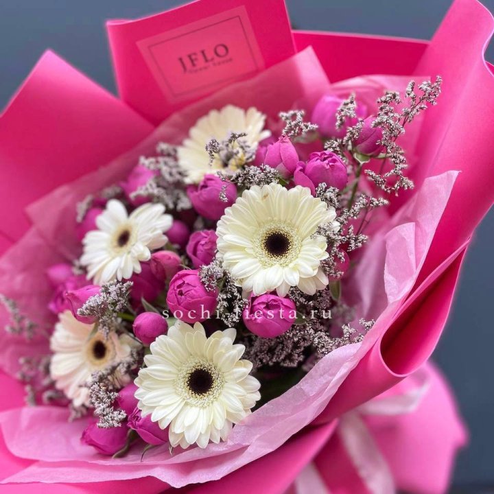 Букет гербер и мисти бабблс  в Ярославле