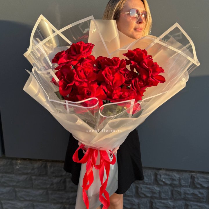  Букет  высоких роз 15 шт в Ярославле
