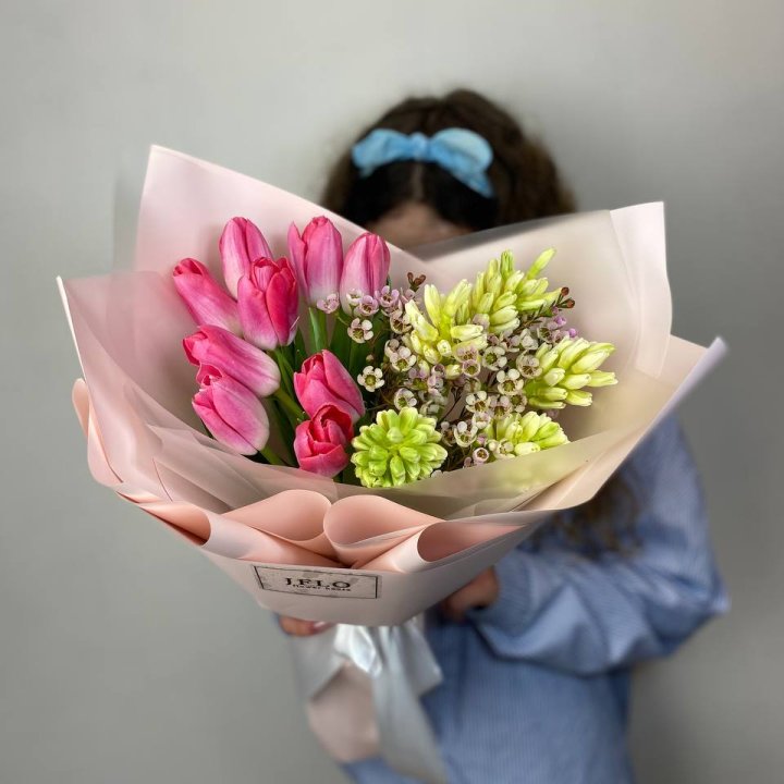  Дуо тюльпаны и гиацинты в Ярославле