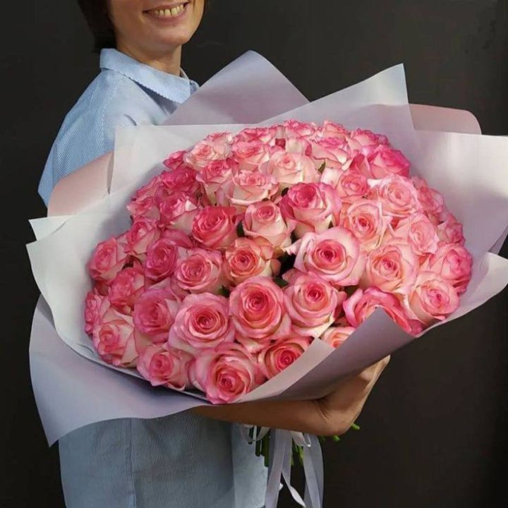 101 роза Джумилия в оформлении  в Ярославле