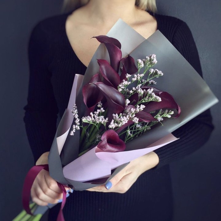 Букет фиолетовых калл в Ярославле