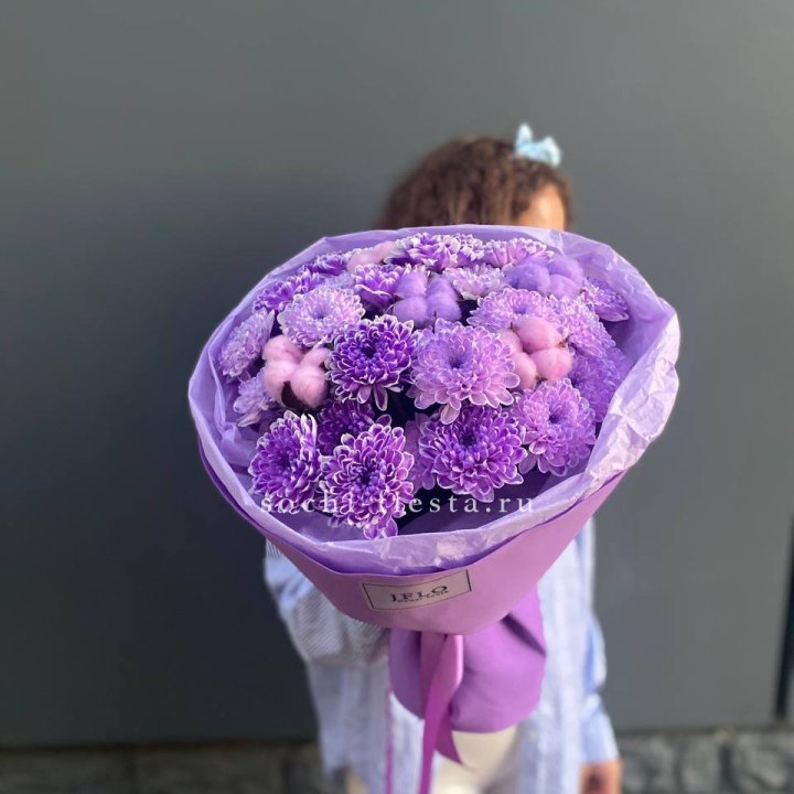 Хризантемы с хлопком в Ярославле