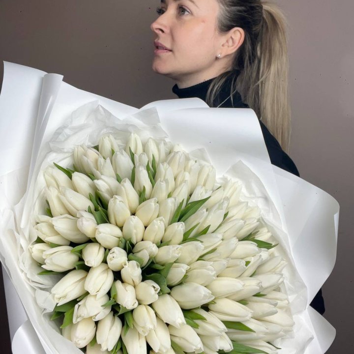 101 белый тюльпан №2 в Ярославле