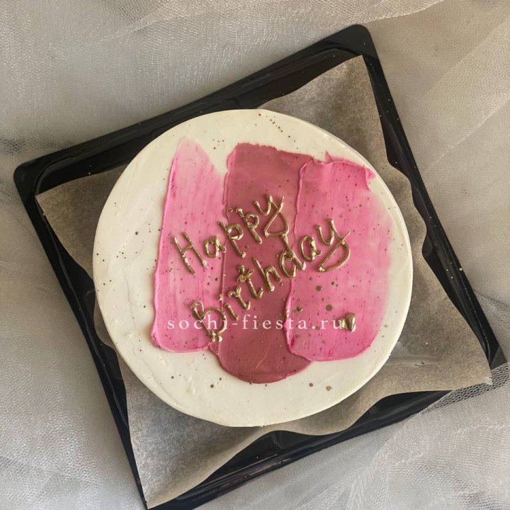 Бенто-торт "С днём рождения" пастель с доставкой в Ярославле