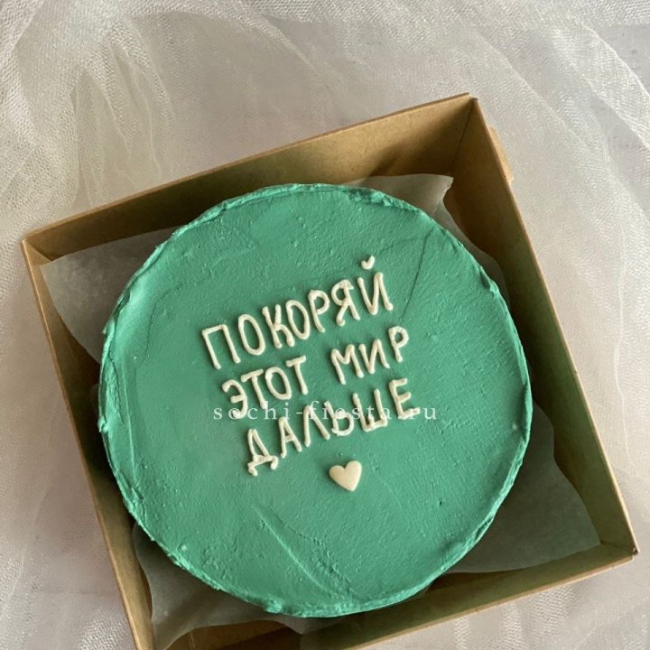 Бенто-торт "Покоряй этот мир" в Ярославле