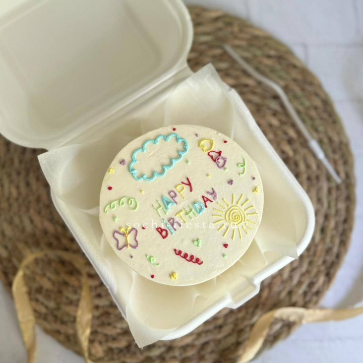 Бенто-торт "С днем рождения!"  с доставкой в Ярославле