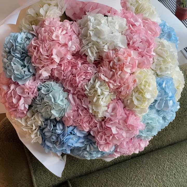 Букет гортензий микс в Ярославле