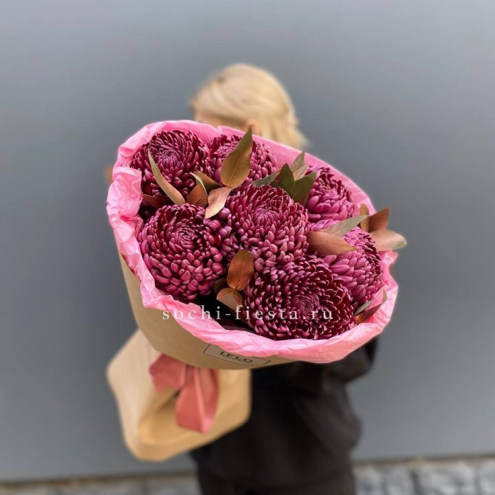 7 Хризантем Бигуди в золоте в Ярославле