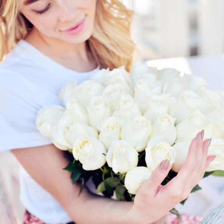 Букет высоких роз "Облака" в Ярославле