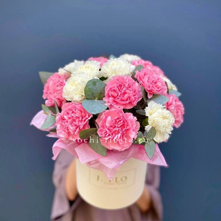 Диантусы в цилиндре в Ярославле