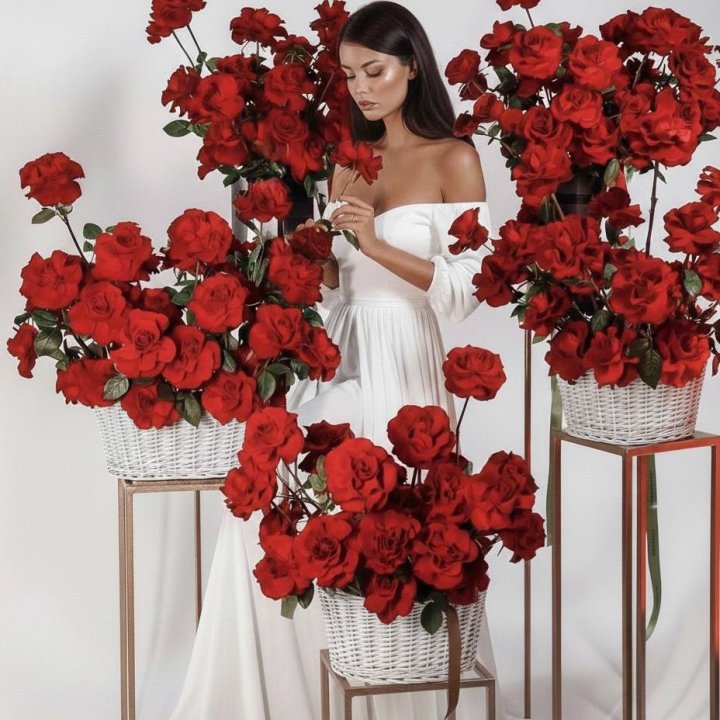 Сет из красных французских роз в Ярославле