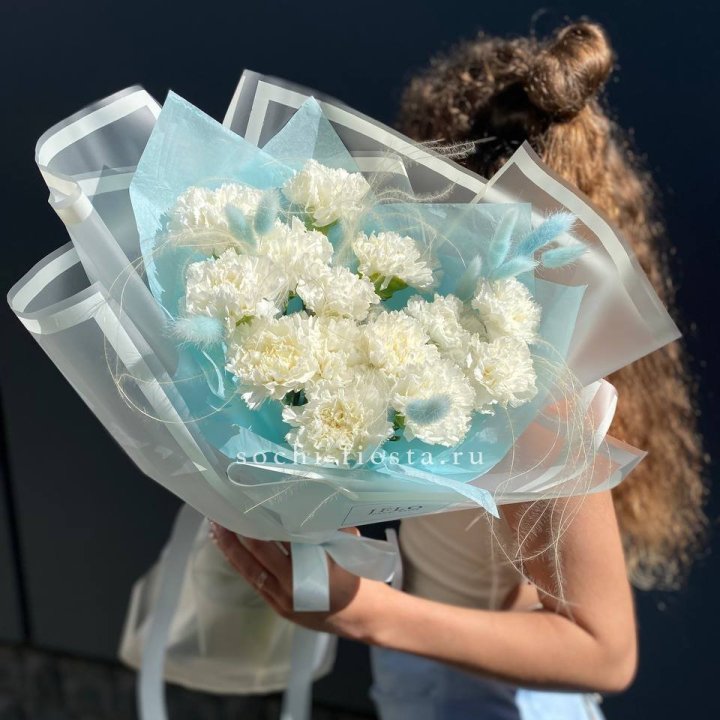 Воздушный букет из диантусов  в Ярославле