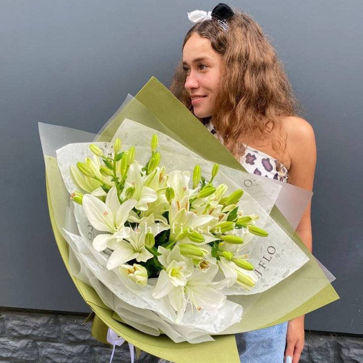 Букет  лилий "Изумруд" в Ярославле