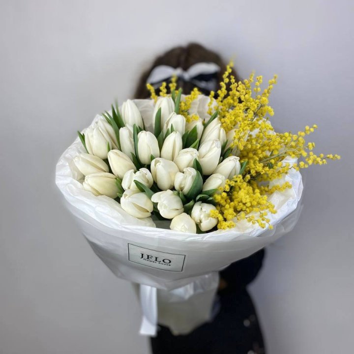 Дуо тюльпан и мимоза в Ярославле