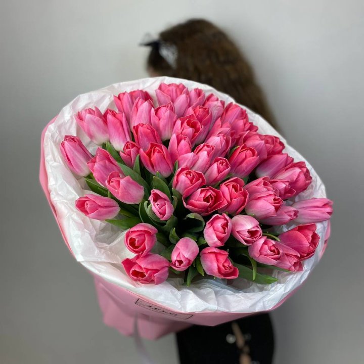 51 розовый тюльпан "Рози" в Ярославле