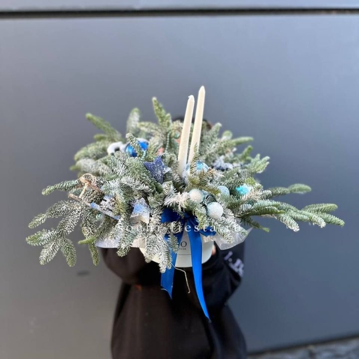 Новогодняя композиция в коробке  в Ярославле