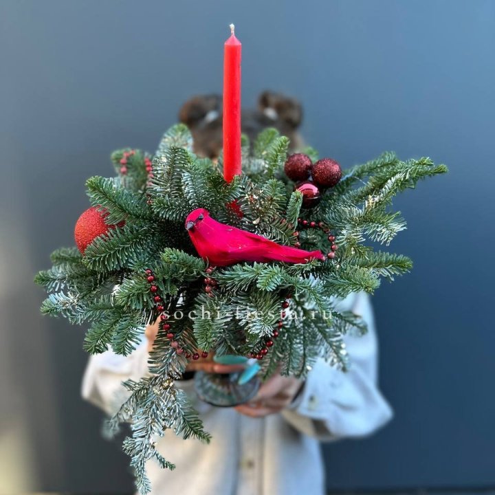 Новогодняя композиция в бокале в Ярославле