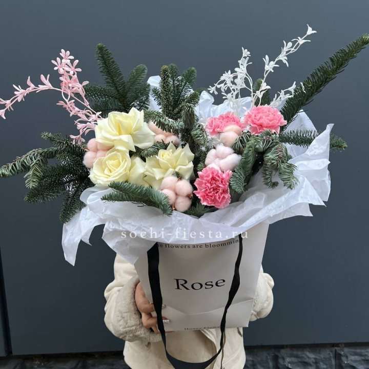 Цветочная сумка с нобилисом в Ярославле