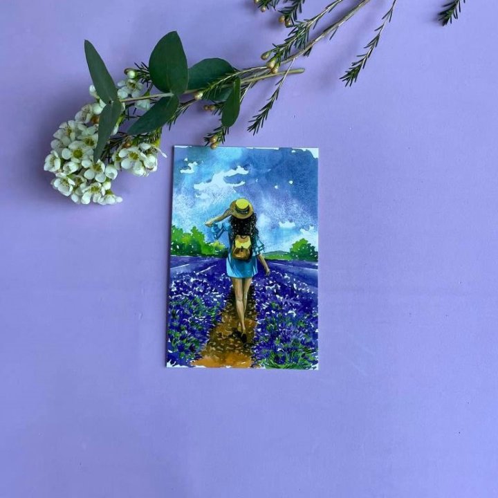 Открытка к букету "Цветочная дорога" в Ярославле