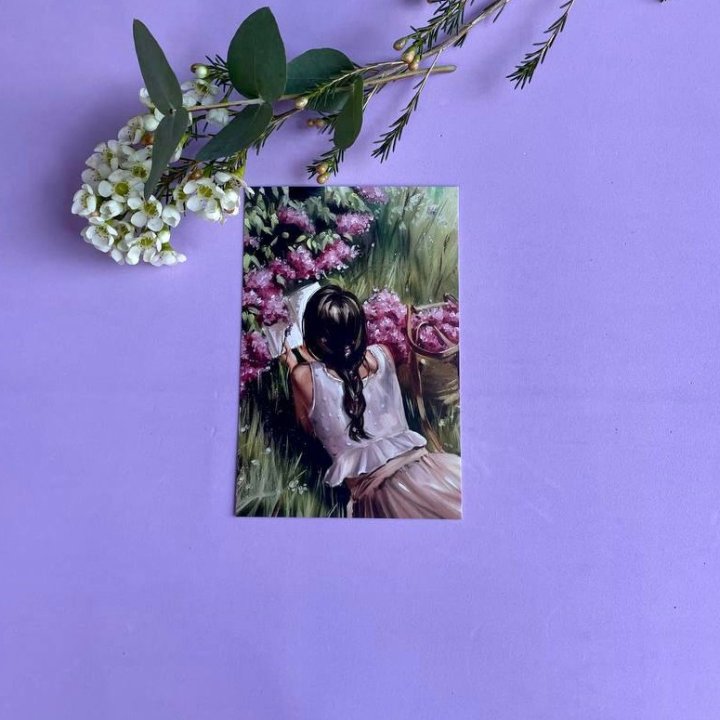 Открытка к букету "Среди пионов" в Ярославле