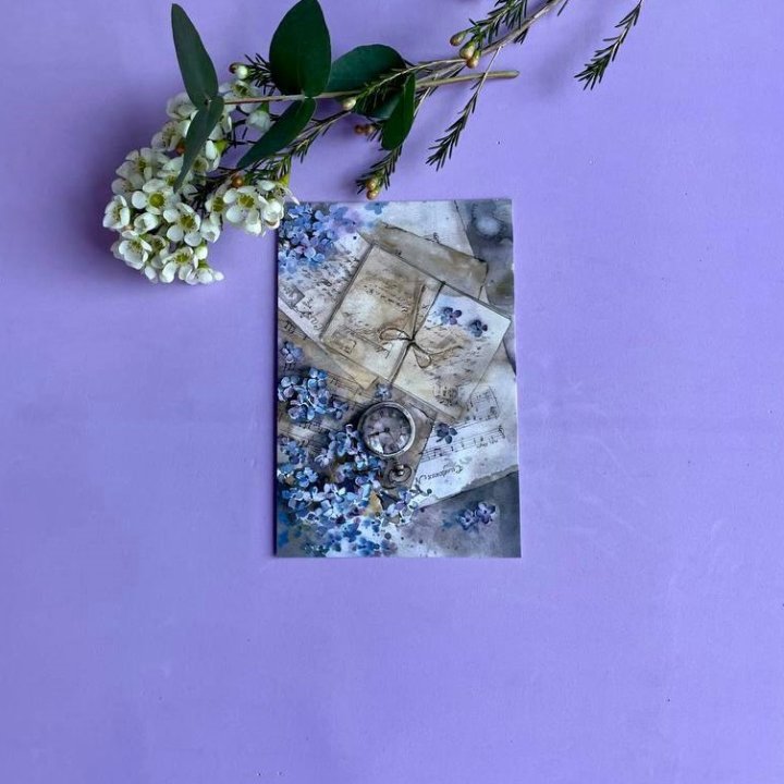 Открытка к букету "Время" в Ярославле