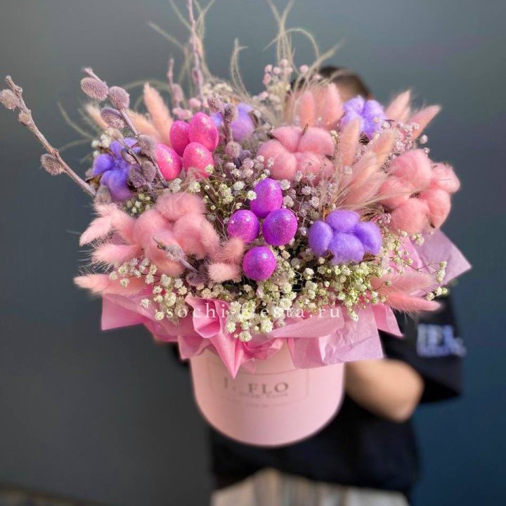 Сухоцветы в коробке  в Ярославле