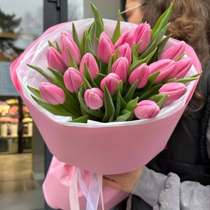  19 розовых тюльпанов в Ярославле