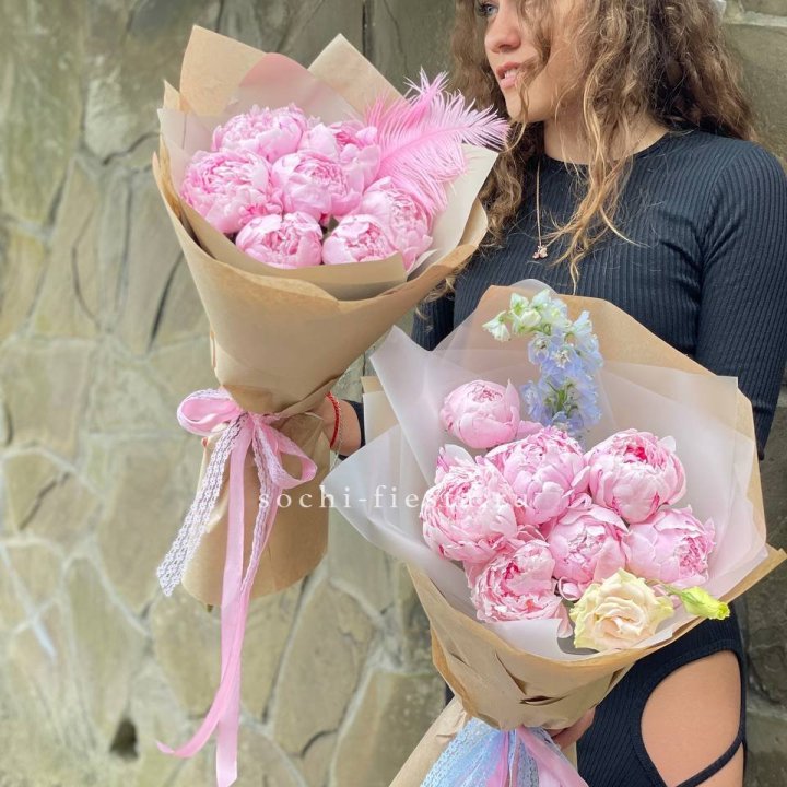 7 зефирных пионов  в Ярославле