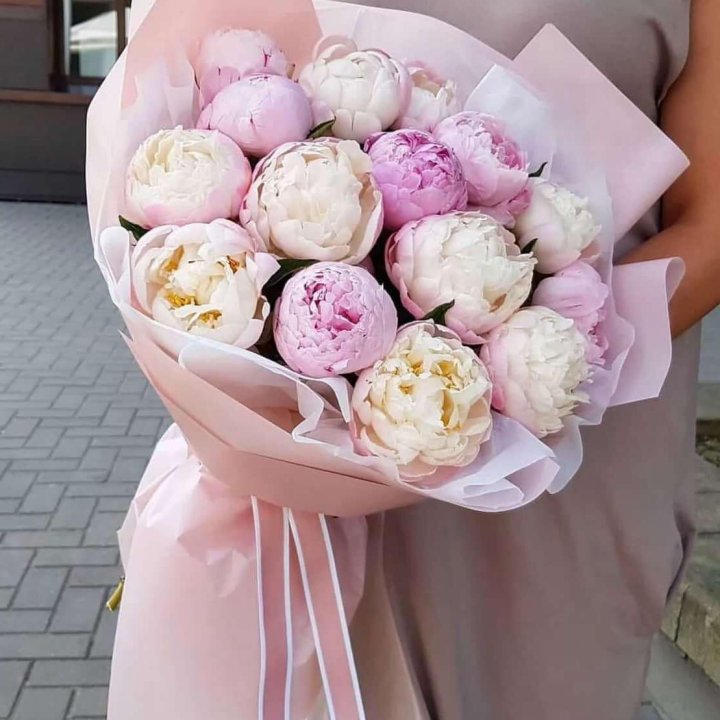 Букет пионов "Маршмелоу" в Ярославле