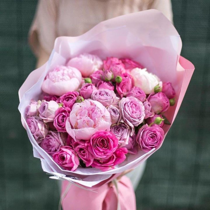 Букет с пионами "Леси" в Ярославле