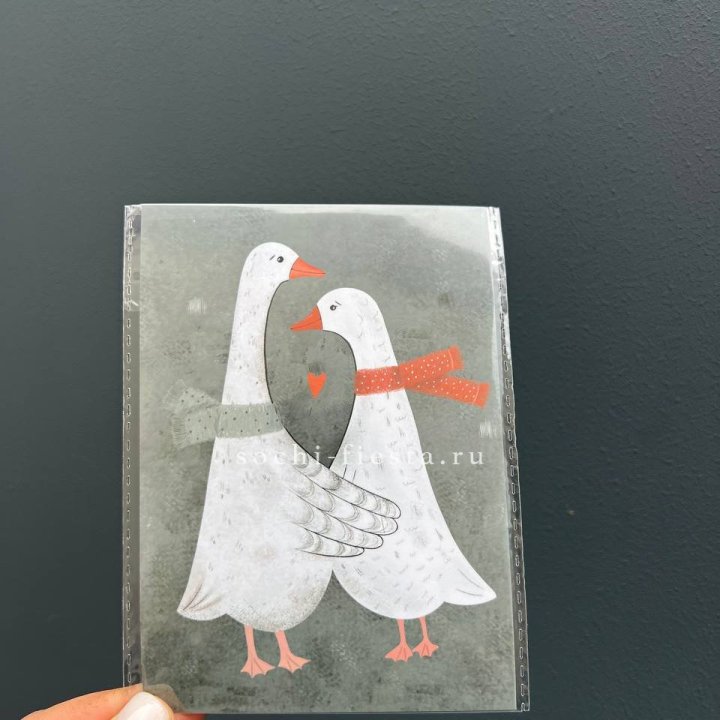 Открытка к букету "Гуси” в Ярославле