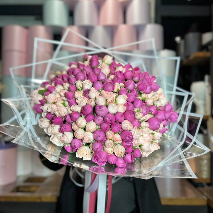 101 кустовая пионовидная роза в Ярославле