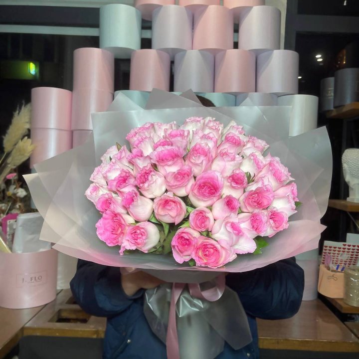  51 розовых роз в Ярославле