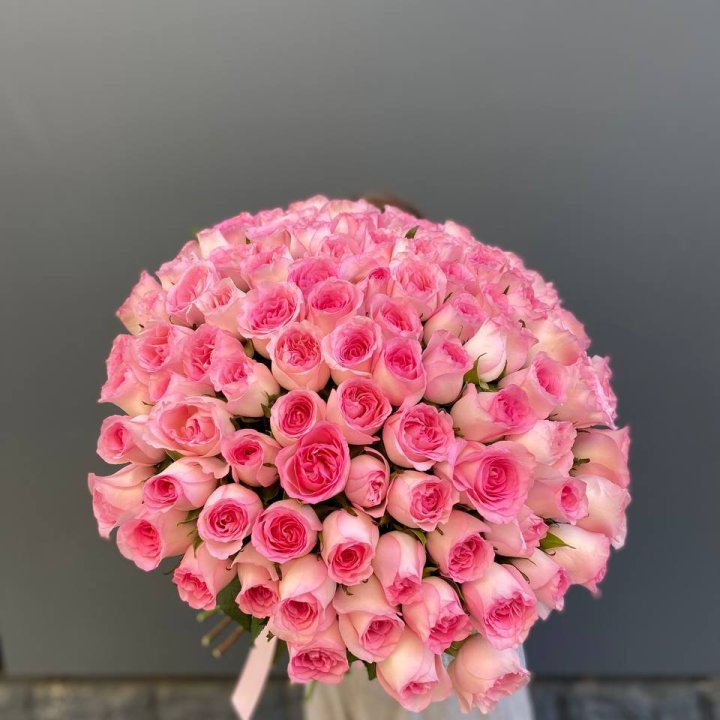 101 розовая роза в Ярославле