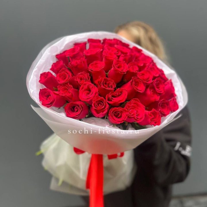 55 красных роз "Амелия" в Ярославле