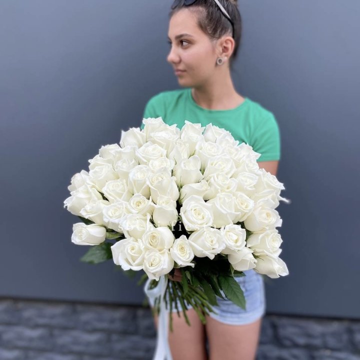 51 белая роза в Ярославле