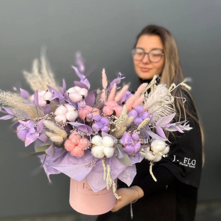 Авторский бокс с сухоцветами №4 в Ярославле