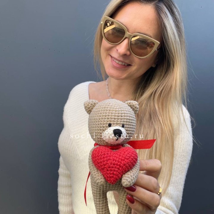 Мишка с сердцем ручной работы в Ярославле