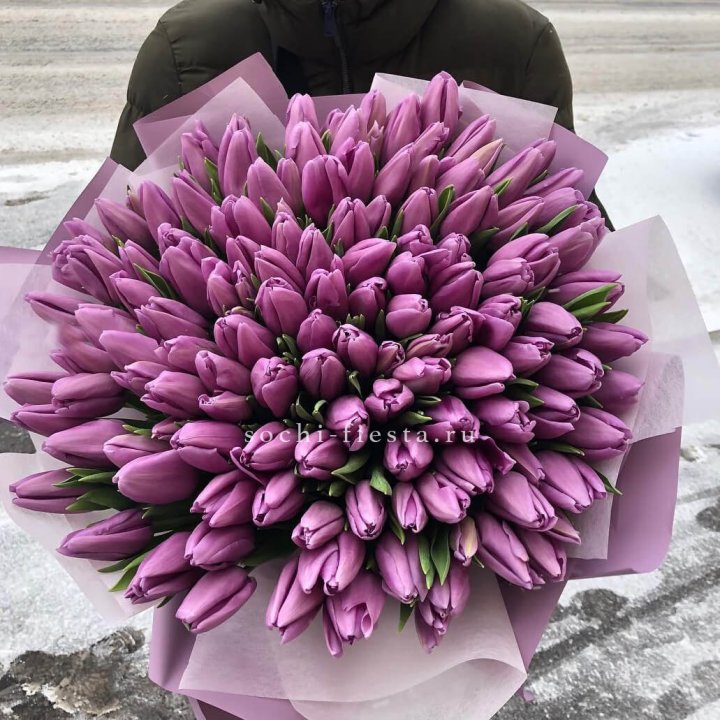 101 сиреневый тюльпан в Ярославле