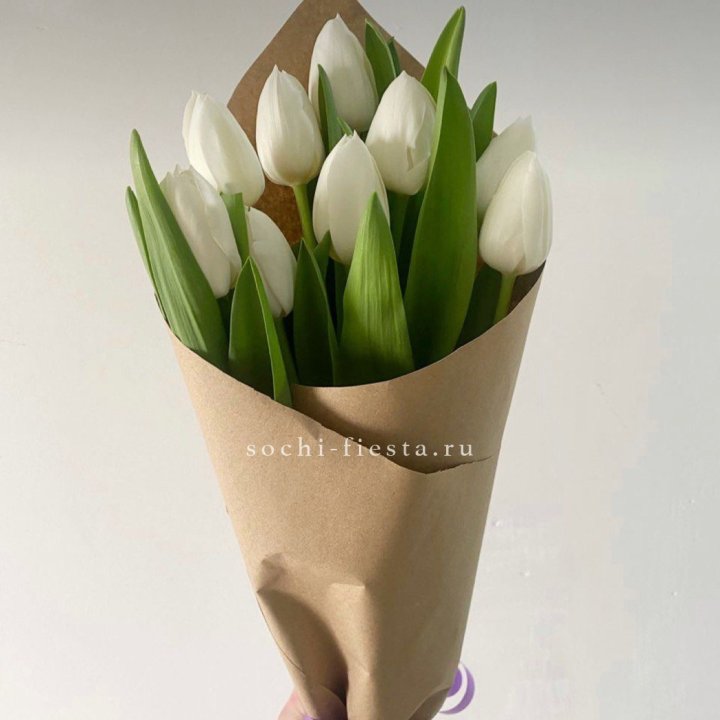 Букет белых тюльпанов в Ярославле