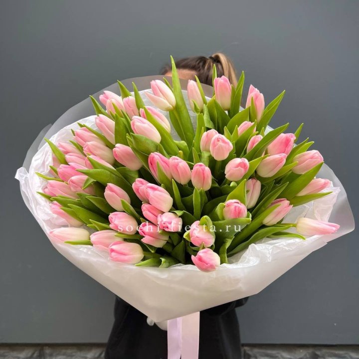 Букет тюльпанов нежно-розовых в Ярославле
