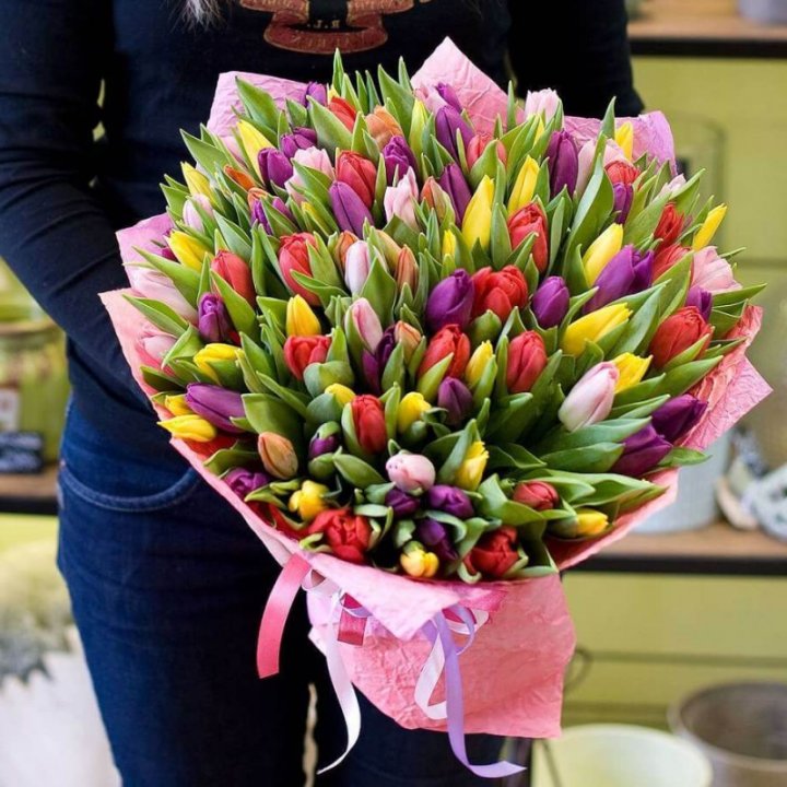 101 тюльпан "Джуси" в Ярославле